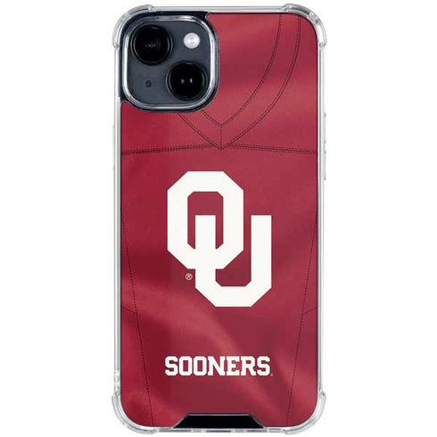 University of Oklahoma Red Jersey iPhone 14 Clear Case